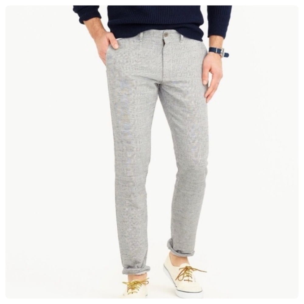 J. Crew 484 Slim-fit chino pant in stretch slub cotton blend 34x34 - Picture 6 of 12